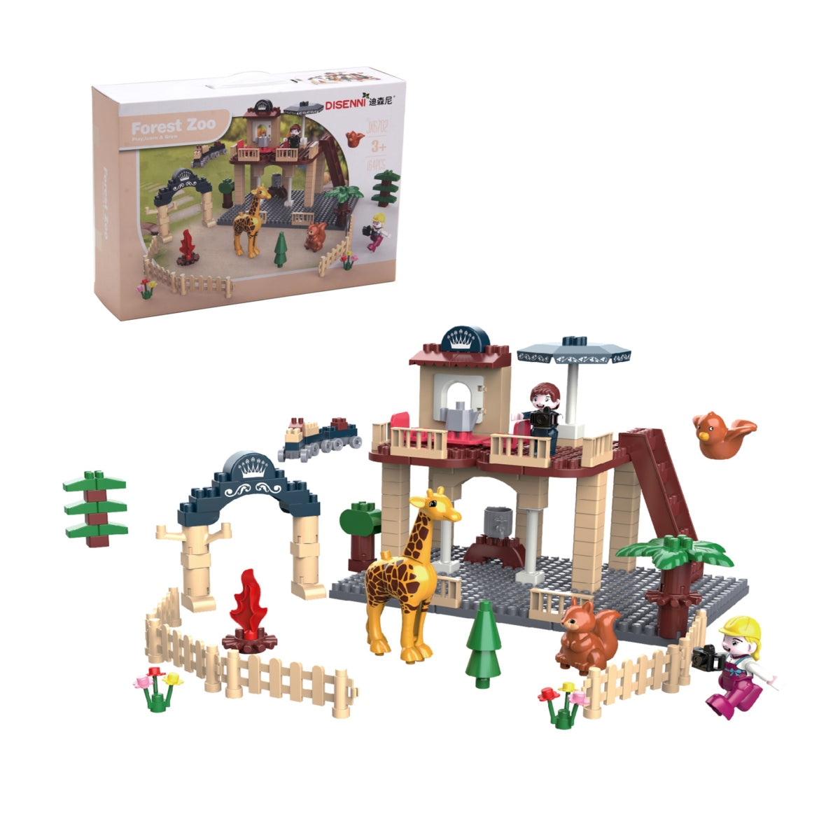 Bloques Infantiles Zoologico De 164 Piezas